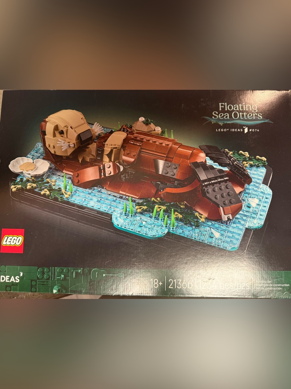 Lego Floating Sea Otters Display - Brown, Tan, Blue | Brand New Never Opened